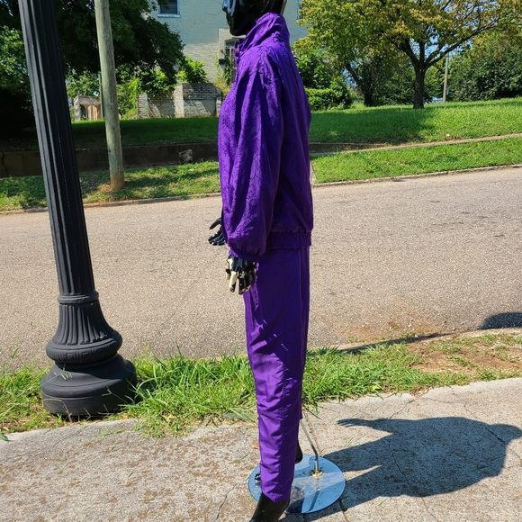 SOLD Vintage Out Brook Purple Windbreaker Track Suit - Picture 2 of 10